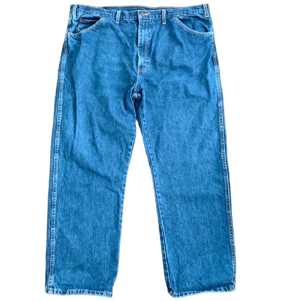 MENS JEANS DICKIES BRAND DENIM CLASSIC FIT MEDIUM WASH HEAVY WEIGHT 44 X 30